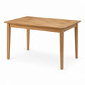 Table à manger rectangulaire en chêne massif naturel 120 x 75 x 75 cm