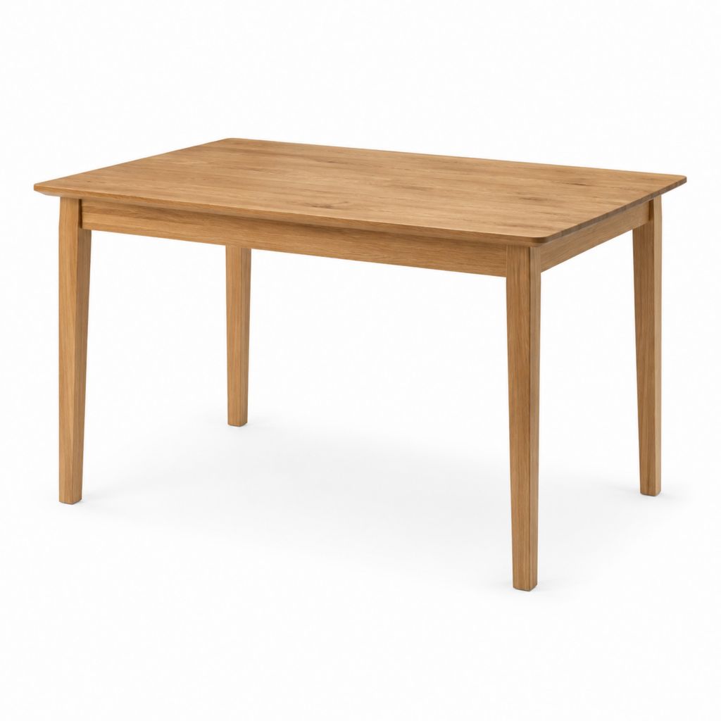 Table à manger rectangulaire en chêne massif naturel 120 x 75 x 75 cm